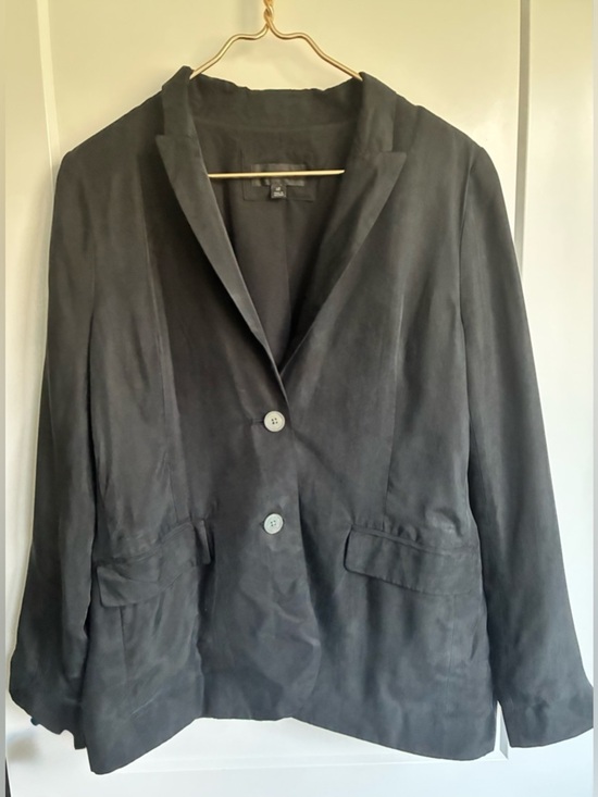 J. Crew Jackets & Blazers - J.Crew Cupro jacket silk like black 90s blazer women 12